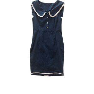 Navy Blue Sailor Wiggle Dress
